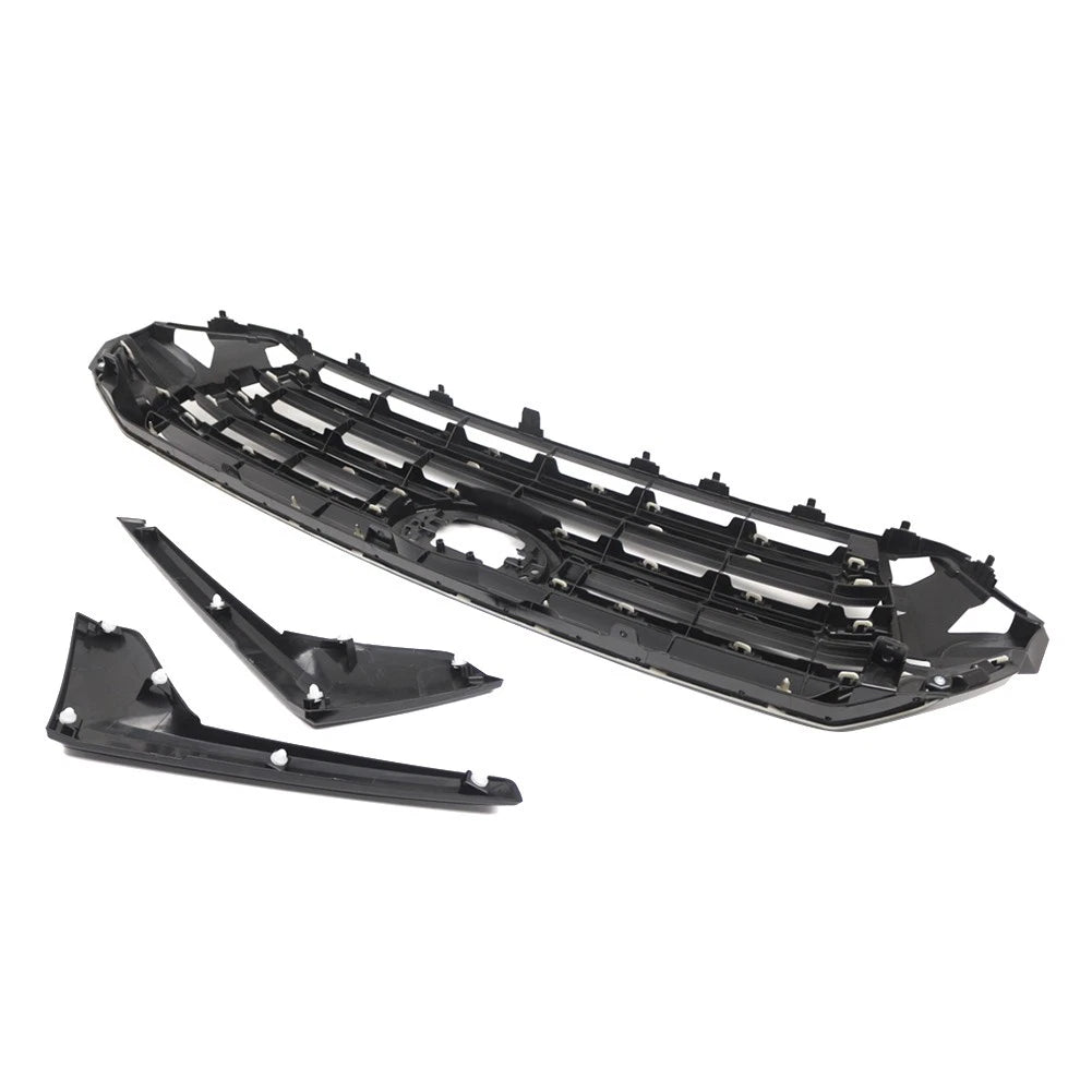 Front Bumper Hood Grille Glossy Black Kit For Toyota Land Cruiser LC200 2016-18
