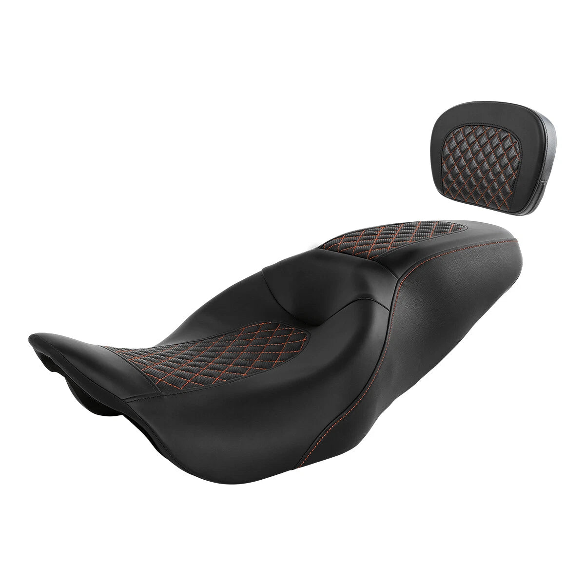 Driver Passenger Seat & Backrest Pad For Harley Touring Road King Glide 09-23 22