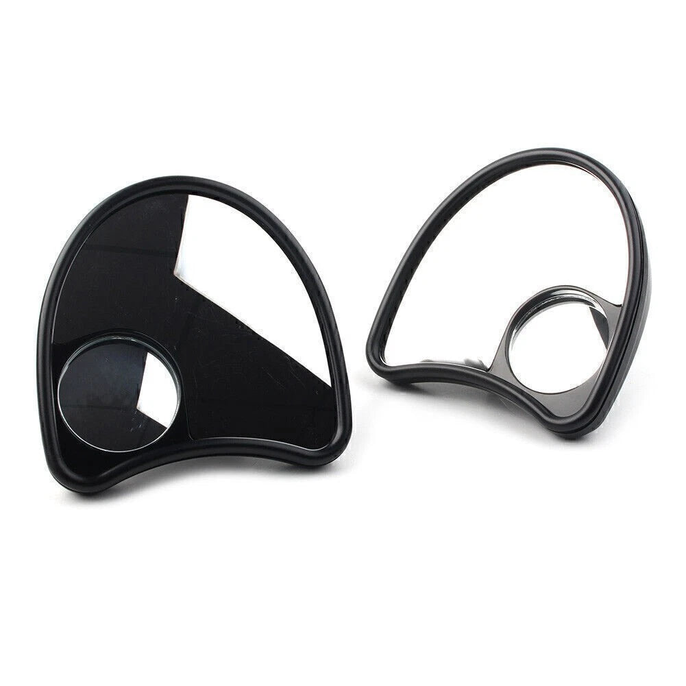 Fairing Mount Mirrors Blind Spot Side Mirror Fit Harley Batwing Touring 1996-13