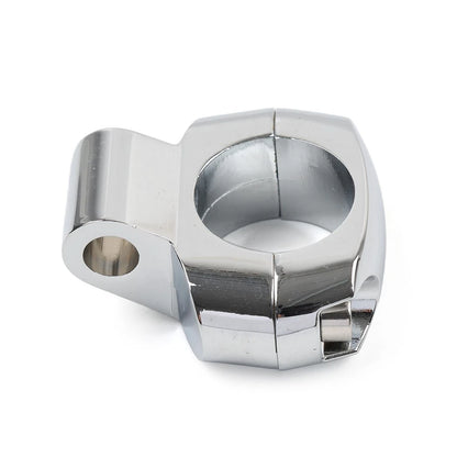 1 Handlebar Mirror Mounting Clamp Holder Bracket For Harley Dyna Fatboy Chrome