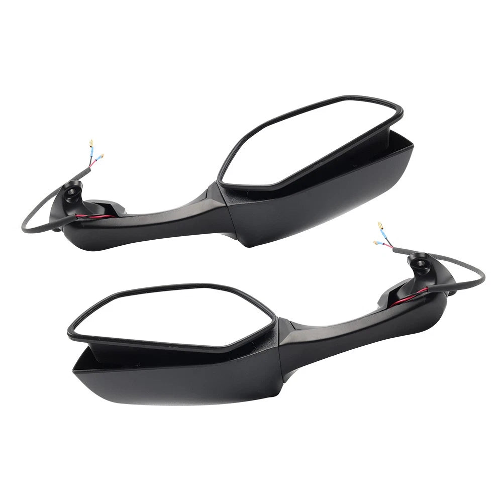 Rear View Mirrors w/ Turn Signals Fit For Kawasaki Ninja ZX10R 2016-2022 2023