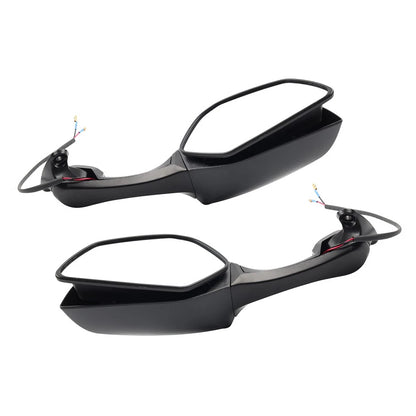 Rear View Mirrors w/ Turn Signals Fit For Kawasaki Ninja ZX10R 2016-2022 2023