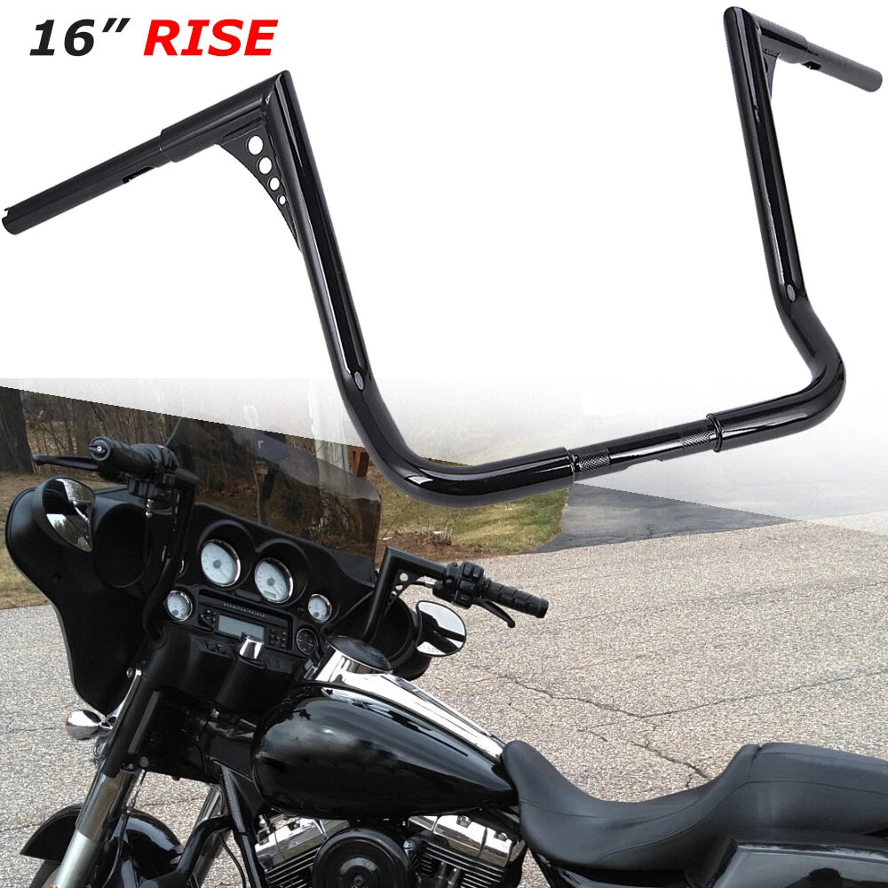 16" Rise Ape Hangers HandleBar For Harley Dresser Electra Street Glide