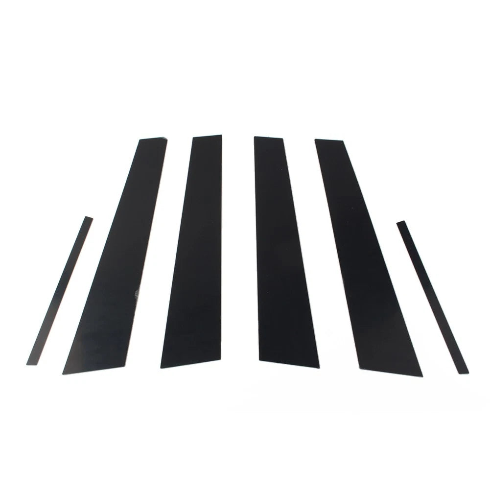 6 Pcs Bright Black Pillar Posts Door Window Trim For Dodge Charger 2011-2021