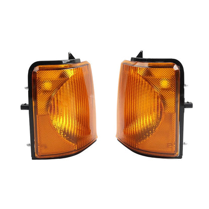 1 Pair Front Indicator Light Yellow Lens For Land Rover Discovery 2 1999-2002