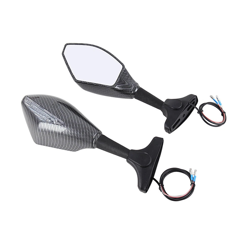 MOTORCYCLE LED TURN SIGNALS SIDE MIRRORS FOR KAWASAKI NINJA 250R 500R 650R 636