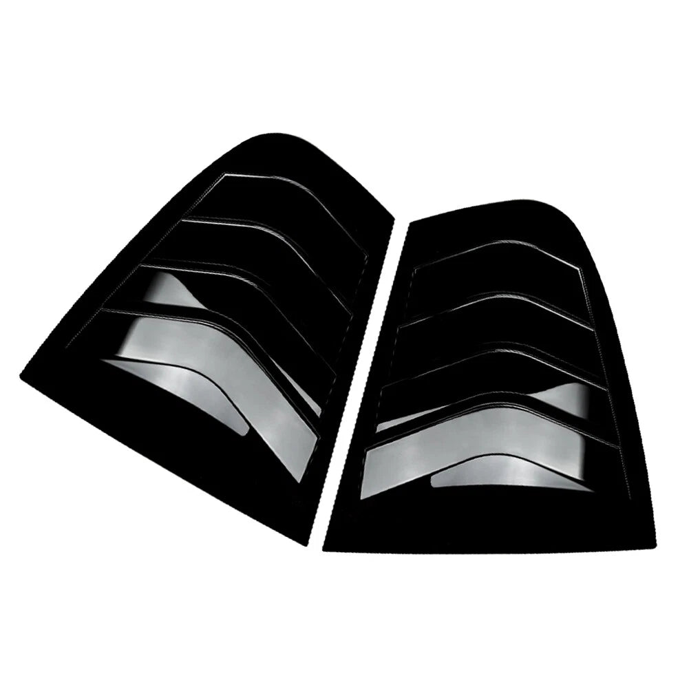 Rear Side Window Quarter Louver Trim For BMW 3 Series F30 2013-2019 Gloss Black