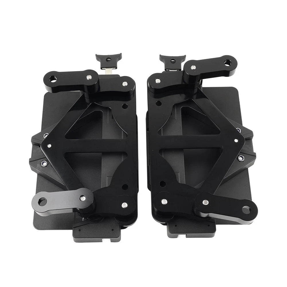 BLK Motor Saddlebag Guard Rails Bracket Quick Release Lockable Mount For Harley