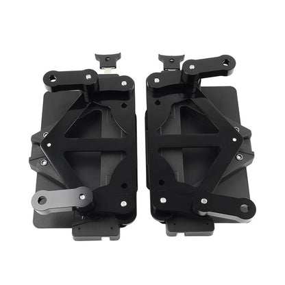 BLK Motor Saddlebag Guard Rails Bracket Quick Release Lockable Mount For Harley