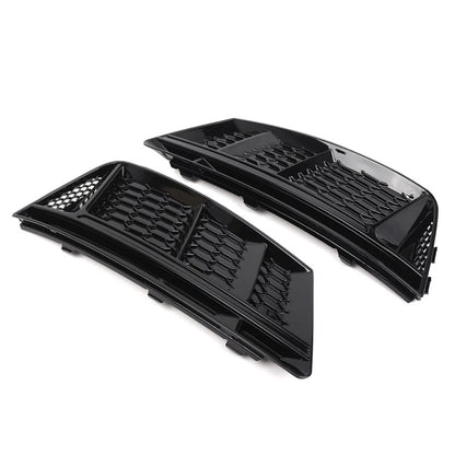 Front Bumper Lower Grill Fog Light Grille For Audi A4 B9 2016-2018