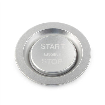 Silver Keyless Engine Push Start Button w/ Ring For Land Rover & Jaguar Ignition