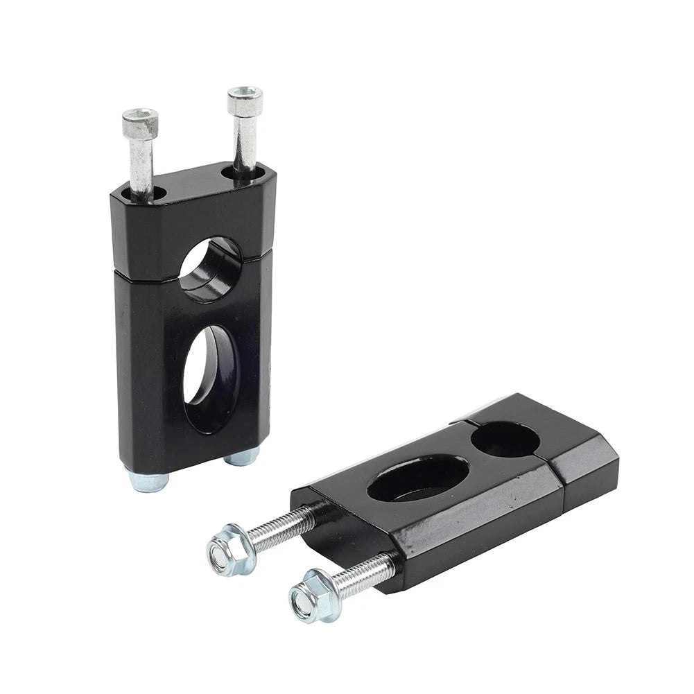 22mm 7/8" Motor HandleBar Mount Clamp Risers For 50-125cc Dirt Pit Bike Black