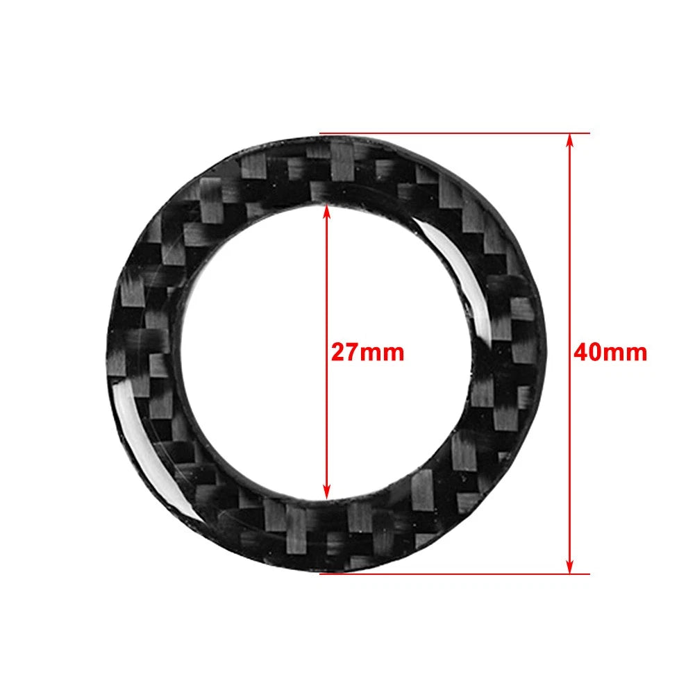 Start Stop Switch Ring Decor Trim Cover for Ford Mustang 2009-2013 Carbon Fiber