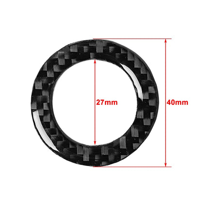 Start Stop Switch Ring Decor Trim Cover for Ford Mustang 2009-2013 Carbon Fiber