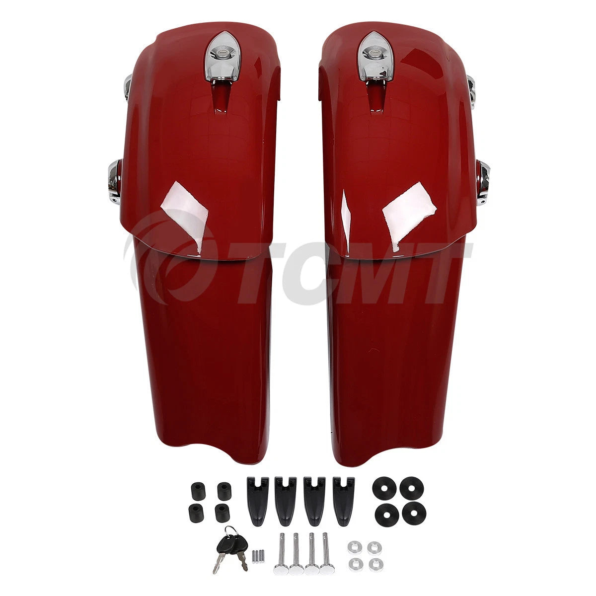 Red Hard Saddle Bag Electronic Latch For Indian Chieftain 14-18 Roadmaster 15-25