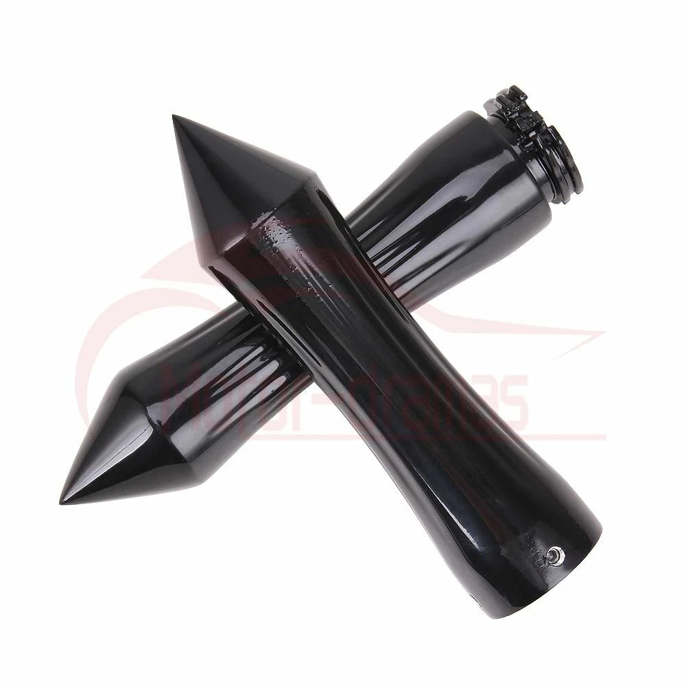 Black 1" 25mm Spike Motorcycle Handle Bar Hand Grips for Harley Cruiser Chopper