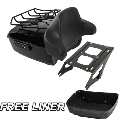 King Pack Trunk Backrest Mount Rack Fit For Harley Tour Pack Electra Glide 14-26