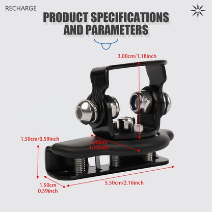 2PCS Car Offroad A-Pillar Hood Led Work Light Bar Mount Bracket Clamp Holder