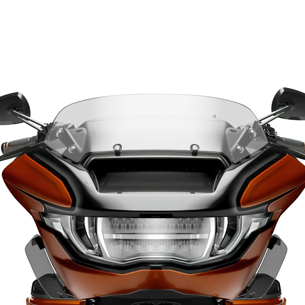8.27''Clear Windshield Windscreen &Mount For Harley Touring CVO Road Glide 23-25
