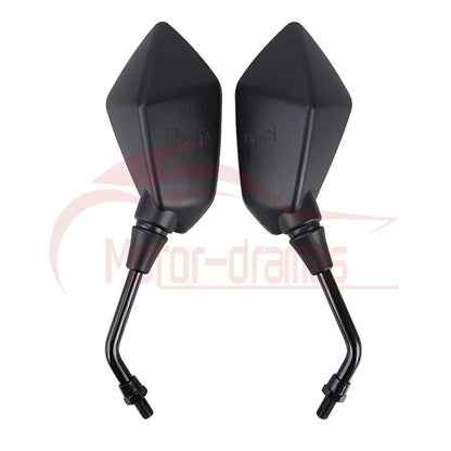 10mm Motorcycle Rearview Side Mirror Set for Kawasaki Suzuki Honda Motorbike