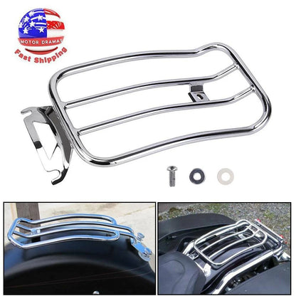 Fender Solo Seat Luggage Rack For Harley Touring Street Road Electra Glide 97-05
