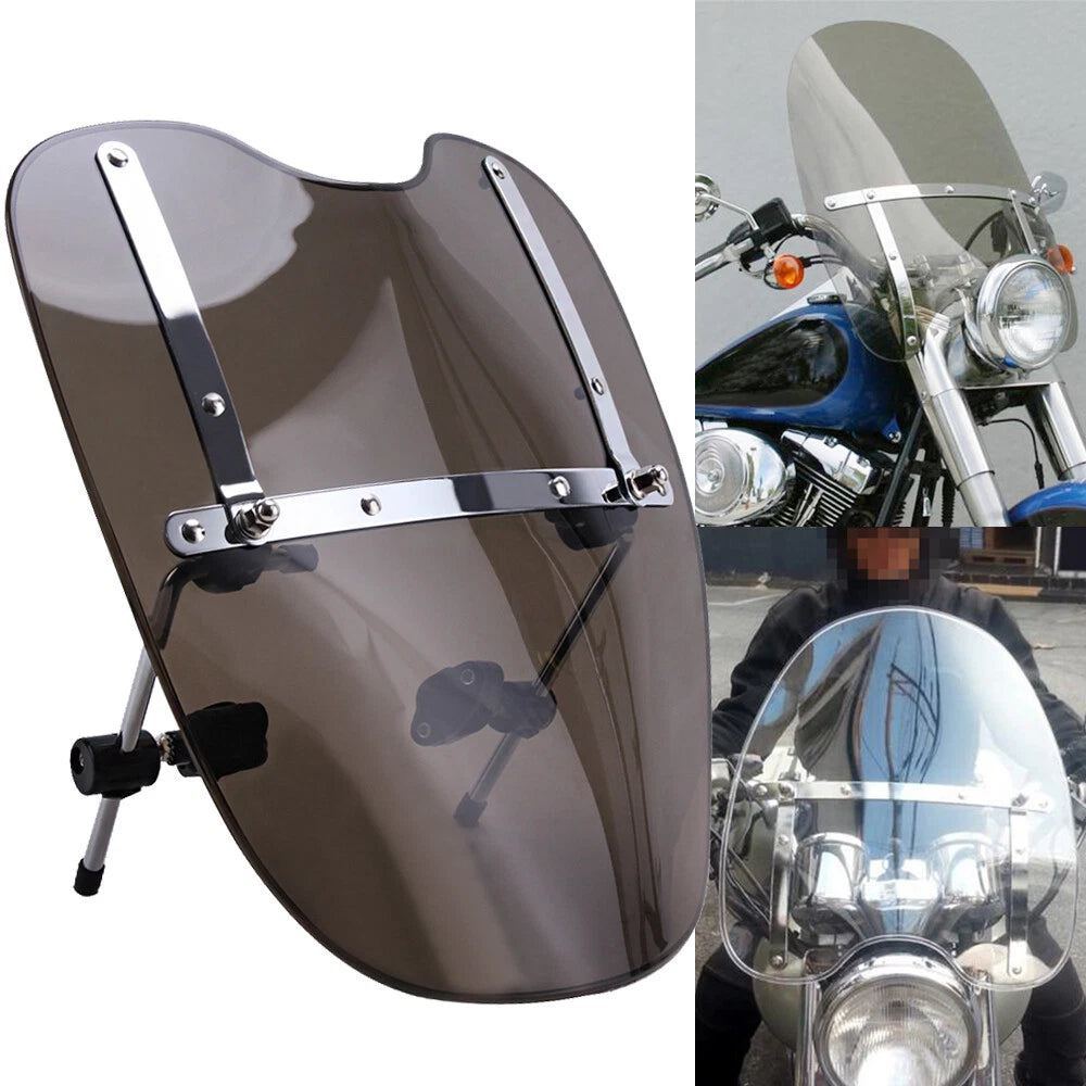 Motorcycle Windshield Windscreen for Harley Sportster 42 78 Dyna Softail Fatboy