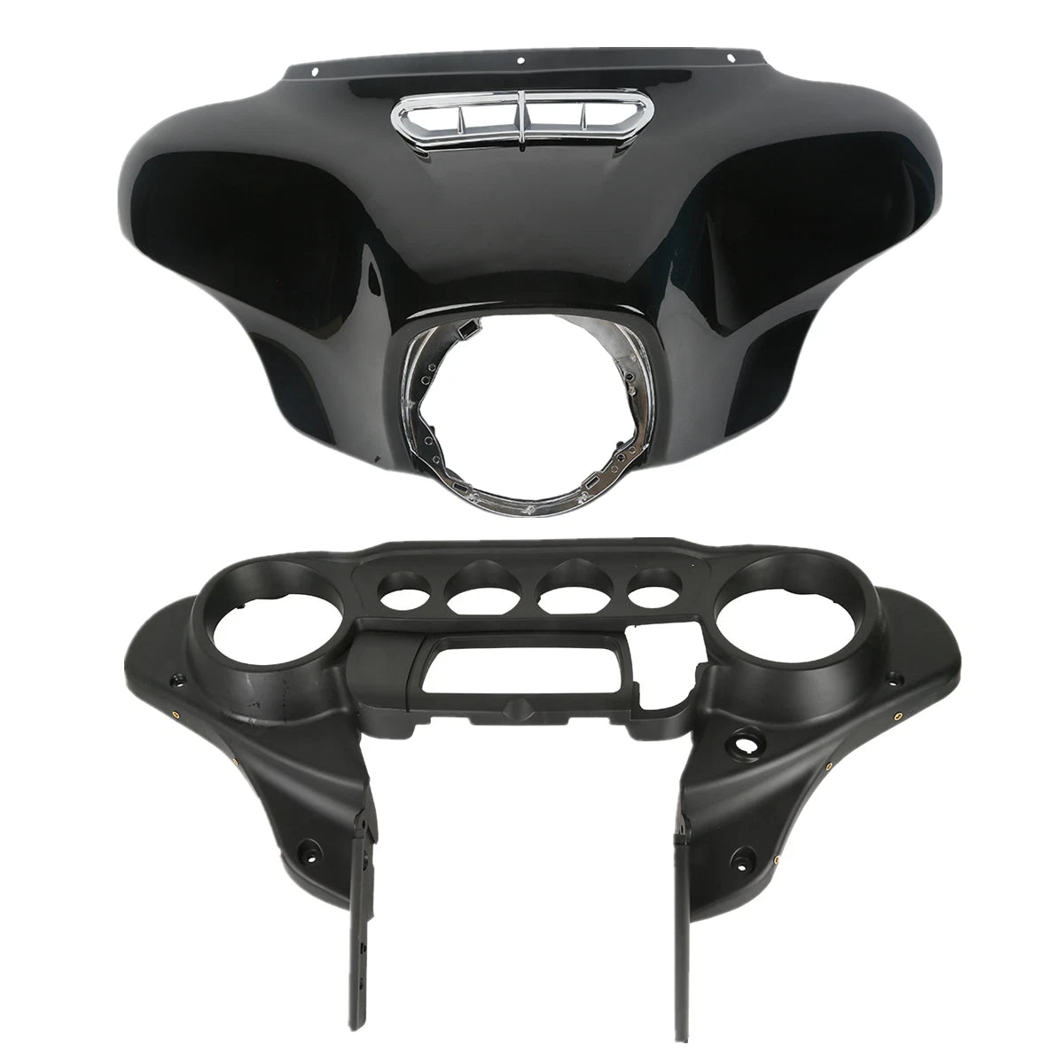 Vivid Black Outer & Inner Batwing Fairings Fit For Harley Electra Glide 14-Up 15