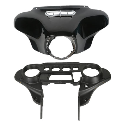 Vivid Black Outer & Inner Batwing Fairings Fit For Harley Electra Glide 14-Up 15