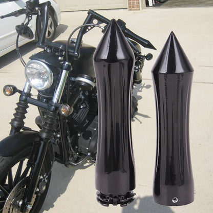 1" Motorcycle Spike Handlebar Hand Grips With Throttle For Harley Honda Kawasaki