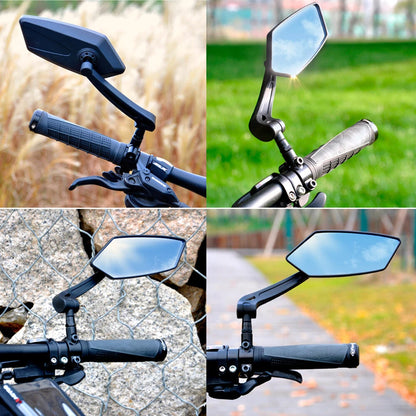 Pair Motorcycle Rearview Side Mirrors for Moped ATV Scooter Honda Suzuki Yamaha