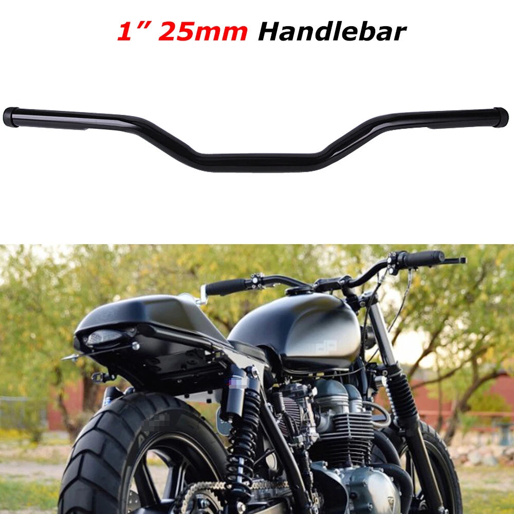 1" Motorcycle Drag Bars Handlebars For Harley Honda Suzuki Chopper Bobber Custom