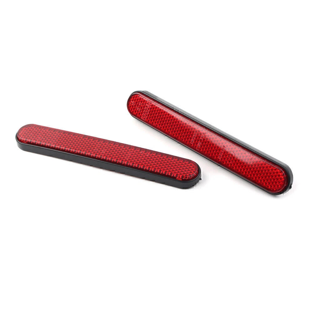 2PCS Rear Mudguard Fender Reflector For Harley Sportster 883 1200 X48 A1 ABS Red