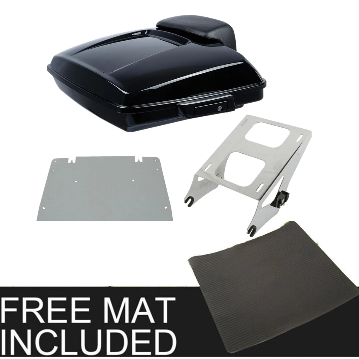 Razor Trunk Pad 2 Up Mount Rack Plate Fit For Harley Street Road Glide 2014-2025