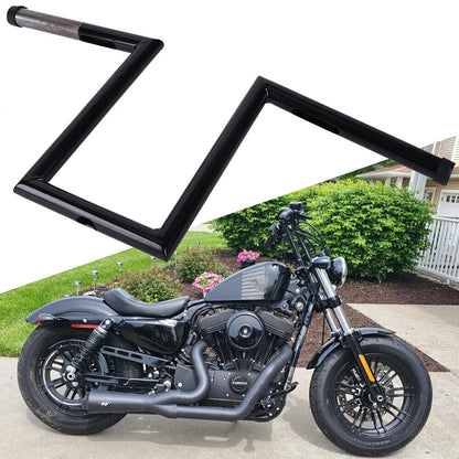 10.5'' Rise 1'' Ape Hanger HandleBar Z Bar For Harley Sportster XL Dyna Softail