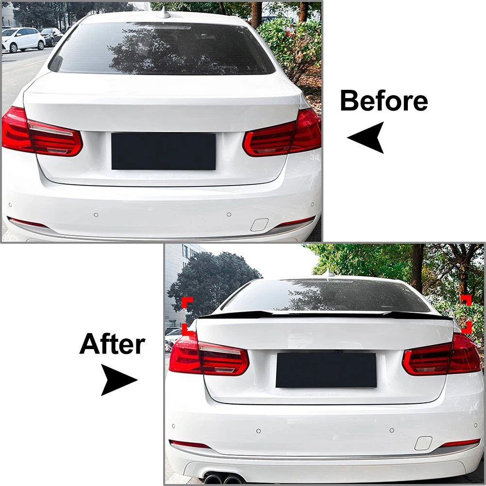 Glossy Black Rear Trunk Lip Spoiler Wing For BMW 3 Series F30 2012-2018