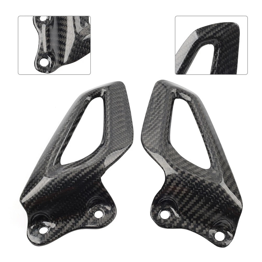 Carbon Fiber Rearset Footrest Plate Heel Guard For BMW S1000RR19-24 M1000RR 21+