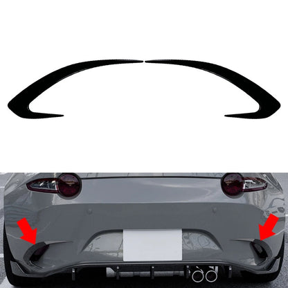 Rear Bumper Side Air Vent Trim For Mazda MX-5 ND Miata 2016-2025 Glossy Black