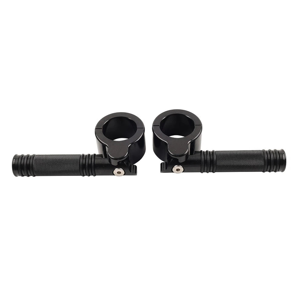 Black Motorcycle 1-1/2" 38MM Engine Crash Bar Highway Footpeg Clamp For Harley