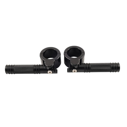 Black Motorcycle 1-1/2" 38MM Engine Crash Bar Highway Footpeg Clamp For Harley