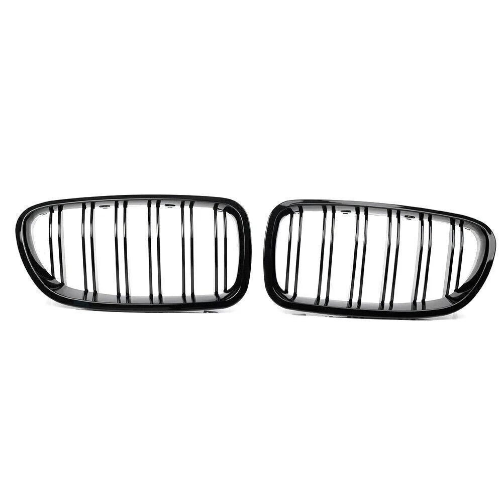 2x Front Grille Grill Kidney Gloss Black For BMW 5-Series F10 F11 M5 528i 530i