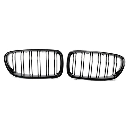 2x Front Grille Grill Kidney Gloss Black For BMW 5-Series F10 F11 M5 528i 530i