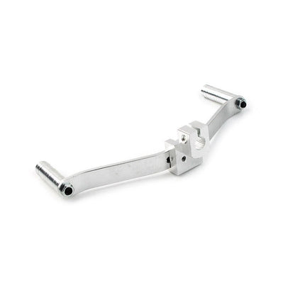 Motorcycle Dual Way Gear Shift Lever Footrest Pedal Shifter Silver Aluminum 1PC