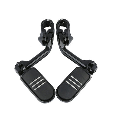 1-1/4" Long Angled Streamline Highway Engine Guard Foot Pegs For Harley Dyna US