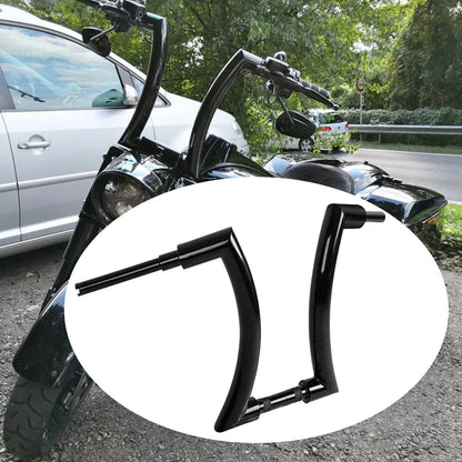 16" Rise 2'' Ape Hanger Handlebars For Harley Dyna FXD Fatboy Bob FLSTF Softail