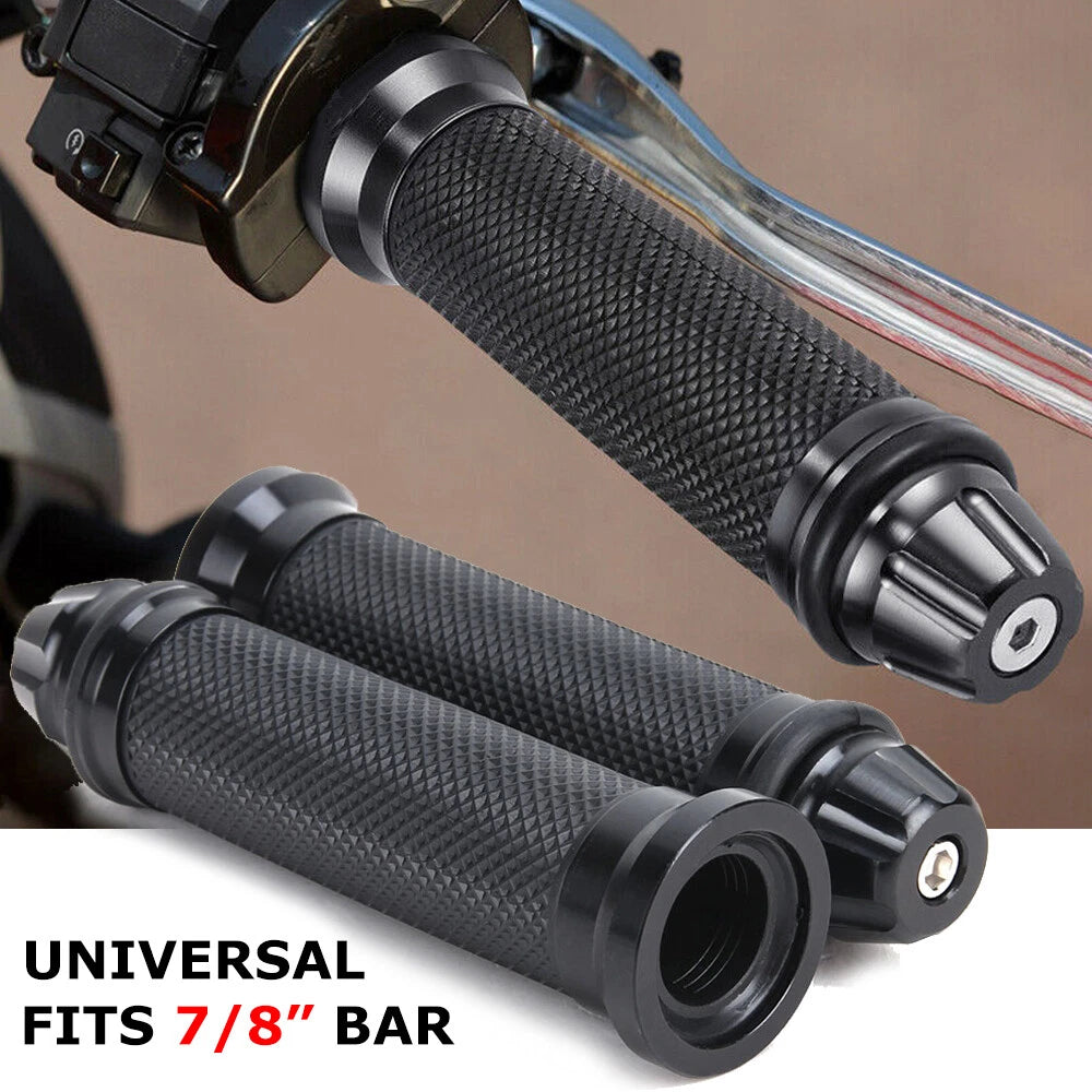 Motorcycle 7/8" Hand Grip Handle Bar Rubber Gel For YAMAHA HONDA KAWASAKI SUZUKI