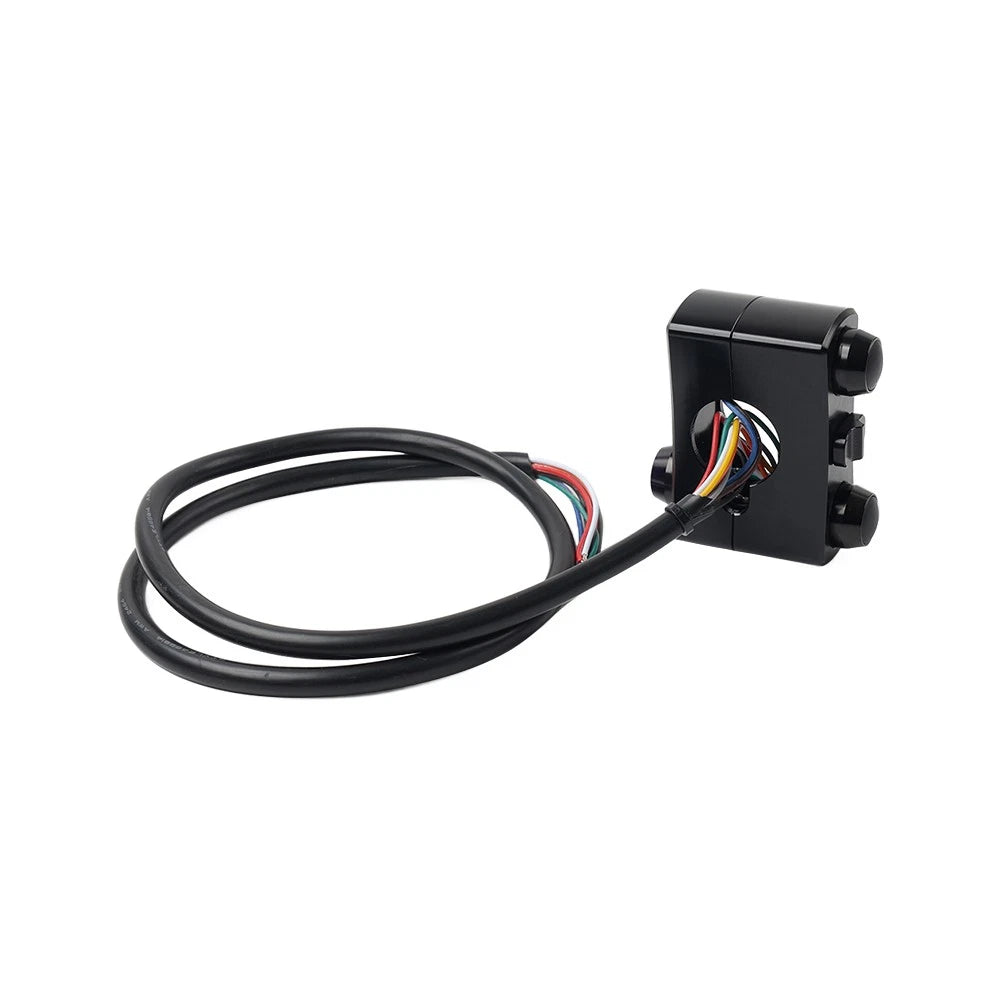 1" Handlebar Control Switch Horn Turn Signal Light Black For Harley Bobber