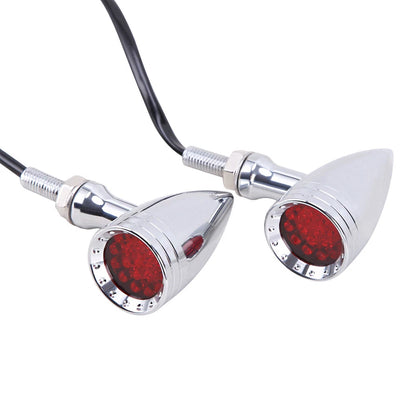 Motorcycle Chrome LED Turn Signal Light For Harley Touring Road King Glide Dyna