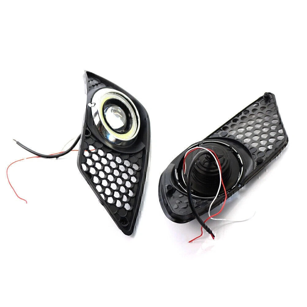 Pair Front Bumper FogLight Grill with light For Mercedes Benz C CLASS W204 08-10