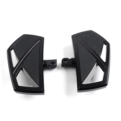 1 Pair of Black Floorboard Footrest Footpegs For Harley Softail 2018-2023