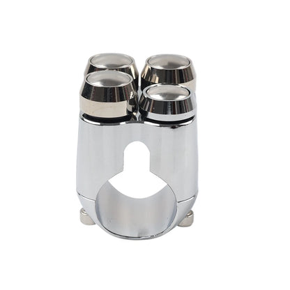 1" Handlebar Horn Turn Signal Light Control Switch Fit Harley Bobber Chrome